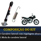 Cavalete Descanso Lateral Regulagem Cg Titan 125 / 150 / 160 Pezinho + MOLA