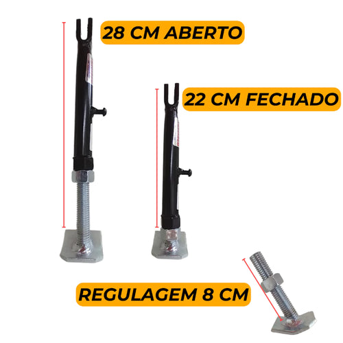 Cavalete Descanso Lateral Regulagem Cg Titan 125 / 150 / 160 Pezinho + MOLA